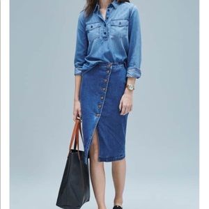 Madewell denim jean skirt